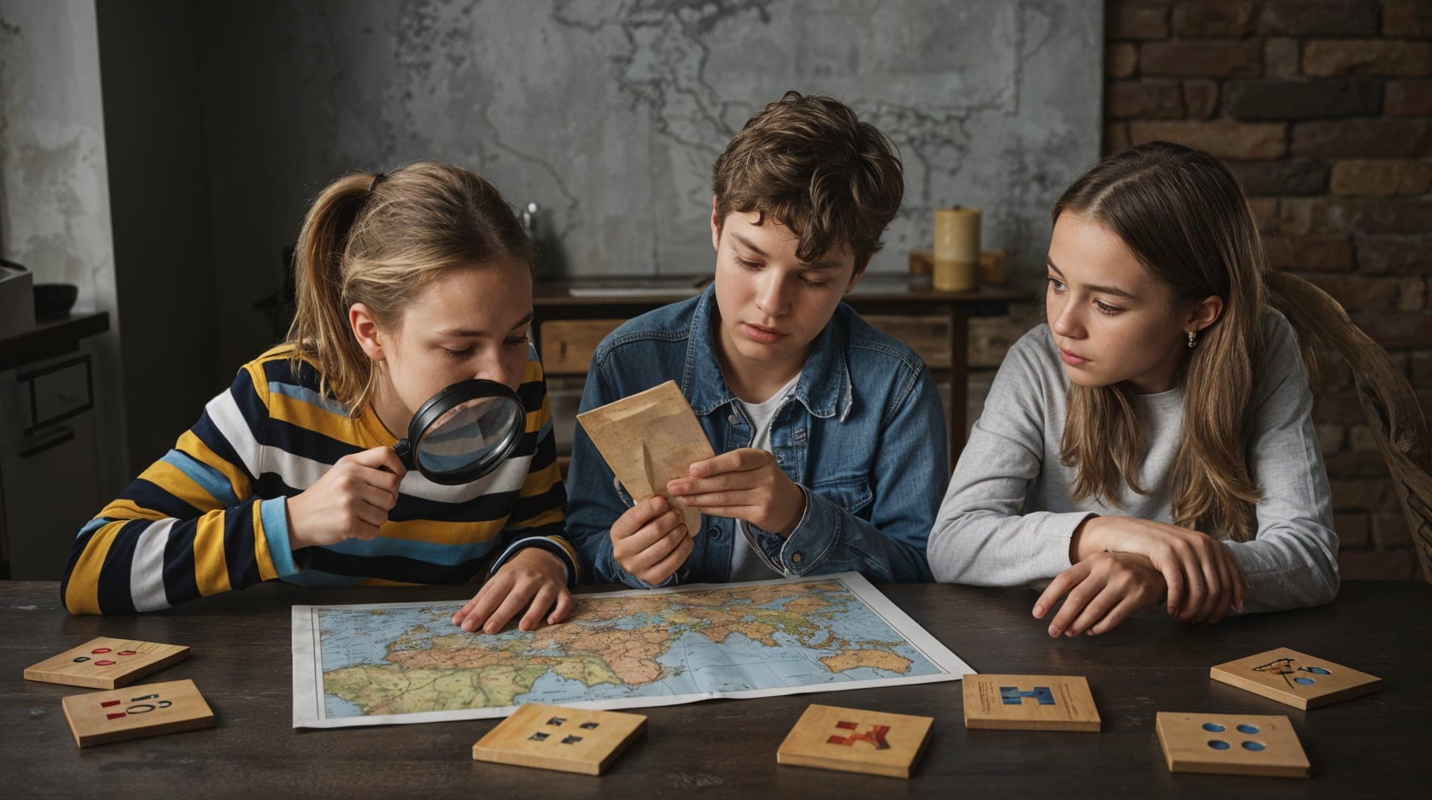 Kids enjoying an escape room experience